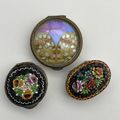 Vintage Mosaic & Butterfly Wing Pill Boxes (3)