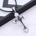 Fashion Unisex's Men Stainless Steel Cross Necklace Pendant Chain Jewelry Gift