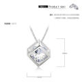 1pc silver magic cube pendant chain necklace Jewelry elegant fashion women
