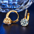 18k gold plated wedding earring CZ diamond AAA zircon jewellery hoops Earrings for women