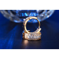 18K Gold Plated CZ diamond Hoop Earrings Engagement jewellery for women