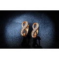 18K Gold Plated CZ diamond Hoop Earrings for women