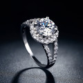 White gold filled luxury Simulated Diamond  ring size 8 US
