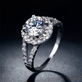 White gold filled luxury Simulated Diamond  ring size 6 US
