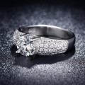 ELEGANT!! White Gold Filled Ring With 1.0ct Simulated Diamond Size 6 US