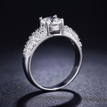 Elegant White Gold Filled Ring With 1.0ct Simulated Diamond Size 7 US