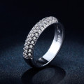 Vintage Simulated Diamond Ring white gold filled  Size 6;7 US