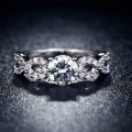 ASTONISHING!!  Double Infinity Ring With Simulated Diamond Size 8 US