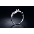 Stamped S925 Infinity ring with Simulated Diamond Size 6; 7 US