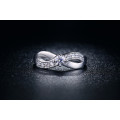 Stamped S925 Infinity ring with Simulated Diamond Size 6; 7 US