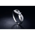 Stamped S925 Infinity ring with Simulated Diamond Size 6;8 US