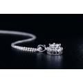 Exquisite White Gold Filled Necklace With 15 Handcrafted Simulated Diamonds