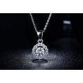 Exquisite White Gold Filled Necklace With 15 Handcrafted Simulated Diamonds