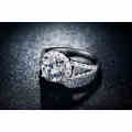 LuxuryWhite Gold Filled Ring With Simulated Diamond  Size 6 ; 7US