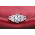 White Gold Filled Ring With Simulated Diamond size 6 ; 7 US
