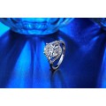 Mesmeric White Gold Filled Ring With Simulated Bijoux Diamond Size 6 US