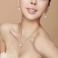 Real Freshwater White Pearl Pendant With Necklace