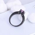 14KT Black Gold Filled Ring With Pink Amethyst Stone Size 8 US