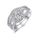 GORGEOUS!! Ring Set With 4,38ct  Simulated Diamonds Size 6; 7; 8 US
