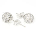 Beautiful Sparkle Round Crystal Ball Beads Earrings