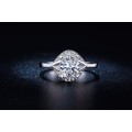 GORGEOUS!! 1.38ct Simulated Diamond White Gold Filled Ring Size 7 US