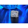 EXCELLENT!!  White Gold Filled Ring With 21 2ct Simulated Diamonds Size 6; 7; 8 US