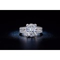 GORGEOUS!! White Gold Filled Ring With 25 2.00ct Handcrafted Simulated Diamonds Size 7 US