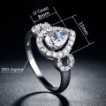 ENTICING!! 2ct Simulated Diamond Teardrop Shape Ring Size 7 US