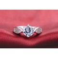 BRILLIANT!! White Gold Filled 1.38ct Simulated Diamond Engagement Ring Size 6 US
