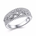 BRILLIANT!!   White Gold Filled Ring With 1.0ct Simulated Diamond Size 7 US