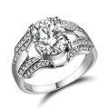 AMAZING!!  Ring With 49 2ct Hand Crafted Simulated Diamonds Size 6 US