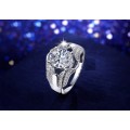 AMAZING!!  Ring With 49 2ct Hand Crafted Simulated Diamonds Size 6 US