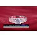 EXCELLENT!!  Ring with 43 2ct Simulated Diamonds Size 7 US
