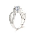 BRILLIANT!! Ring With 2.34ct Simulated Diamonds Size 8 US