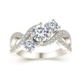 BRILLIANT!! Ring With 2.34ct Simulated Diamonds Size 6; 7; 8 US