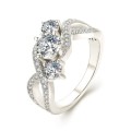 BRILLIANT!! Ring With 2.34ct Simulated Diamonds Size 6; 7; 8 US