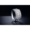 CAPTIVATING! Ring With 17 Hand Crafted Simulated Diamonds Size 6; 7; 8; 9 US