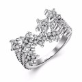 SUPERB! Star Ring With 1,25ct  Simulated Diamonds Size  6; 7; 8 US