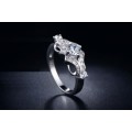 MARVELOUS! Ring With Hand Crafted Simulated Diamonds Size 6; 7; 8; 9 US