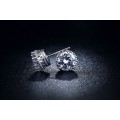 Gold Filled Simulated Diamond Crown Earrings