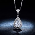 GORGEOUS! Teardrop Necklace With Simulated Diamonds