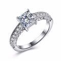 LOVELY! Ring With 15 Hand Crafted Simulated Diamonds Size 7; 8 US