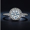 BEAUTIFUL! Hand Crafted 0,75 Carat Simulated Diamond Ring Size 7 US