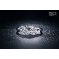 RADIANT! Cross Over Infinity Ring With 12 0,25ct Simulated Diamonds Size 8; 9 US