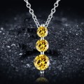 IMPRESSIVE!  Necklace With Simulated Yellow Diamonds