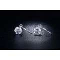 White Gold Filled Simulated Diamond Drop Earrings