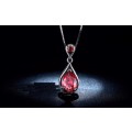 GORGEOUS! Simulated Ruby And Simulated Diamond Necklace