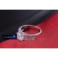 White Gold Filled Ring With 43 Simulated Diamonds