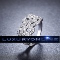 BRILLIANT! Simulated White Diamond And Simulated Yellow Diamond Ring Size 8 US