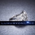 BRILLIANT! Simulated White Diamond And Simulated Yellow Diamond Ring Size 8 US